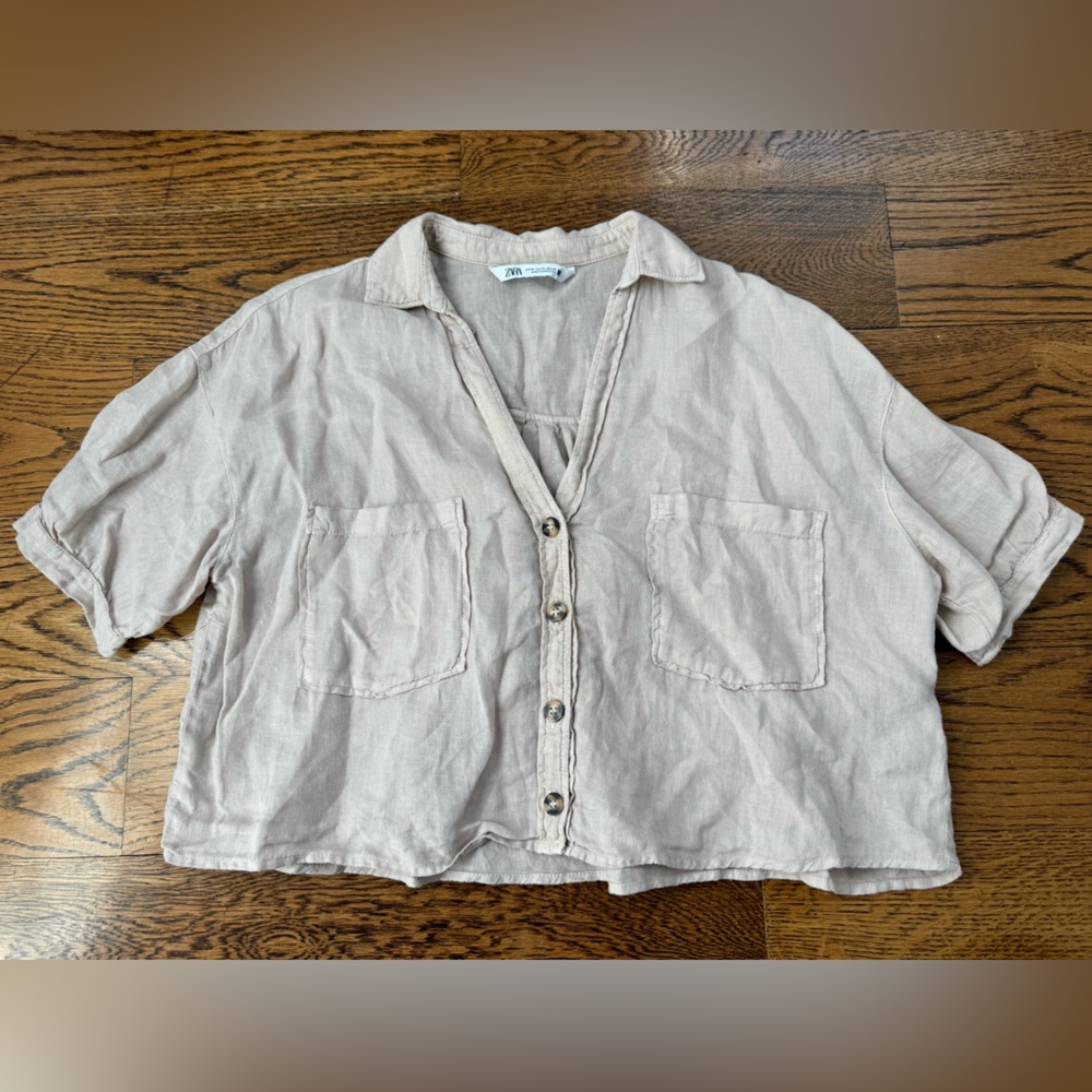 Zara summer button down blouse